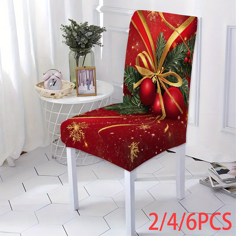 

2pcs/4pcs/6pcs, Christmas, Red Background , Decoration Full , Dining , Suitable For And Kitchen, , To , To Dry