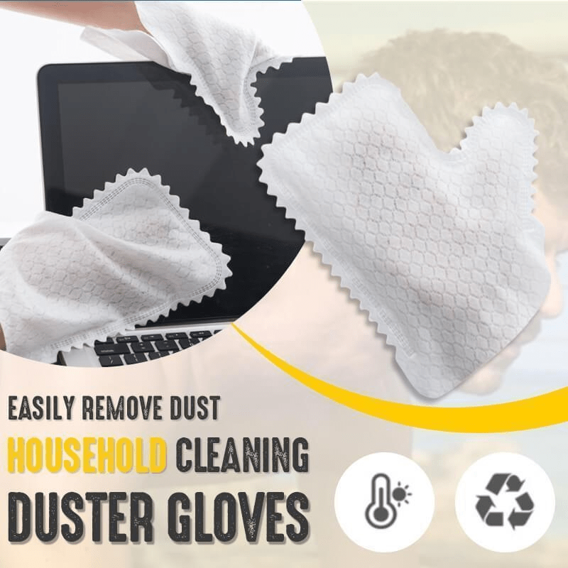reusable polyester cleaning gloves with rhombus surface design for wet dry dust removal multipurpose household cleaning rags for   room car furniture windows details 3
