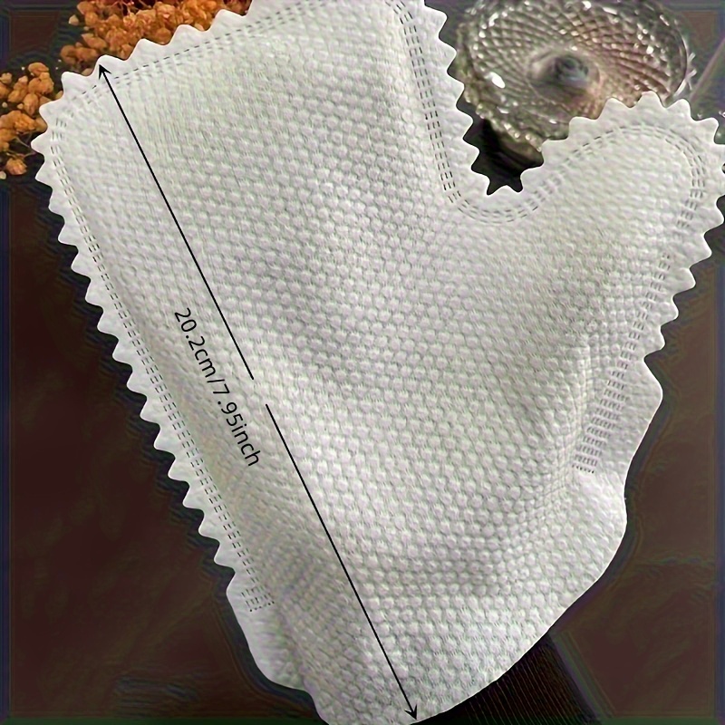 reusable polyester cleaning gloves with rhombus surface design for wet dry dust removal multipurpose household cleaning rags for   room car furniture windows details 5