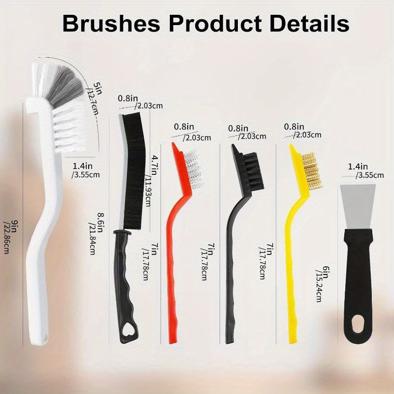 

11 Pcs Crevice Cleaning Brush Set, Cleaning Hard Supplies, For Sink, Cup, Teapot, Kitchen, , Bottle, Bathroom, Corner