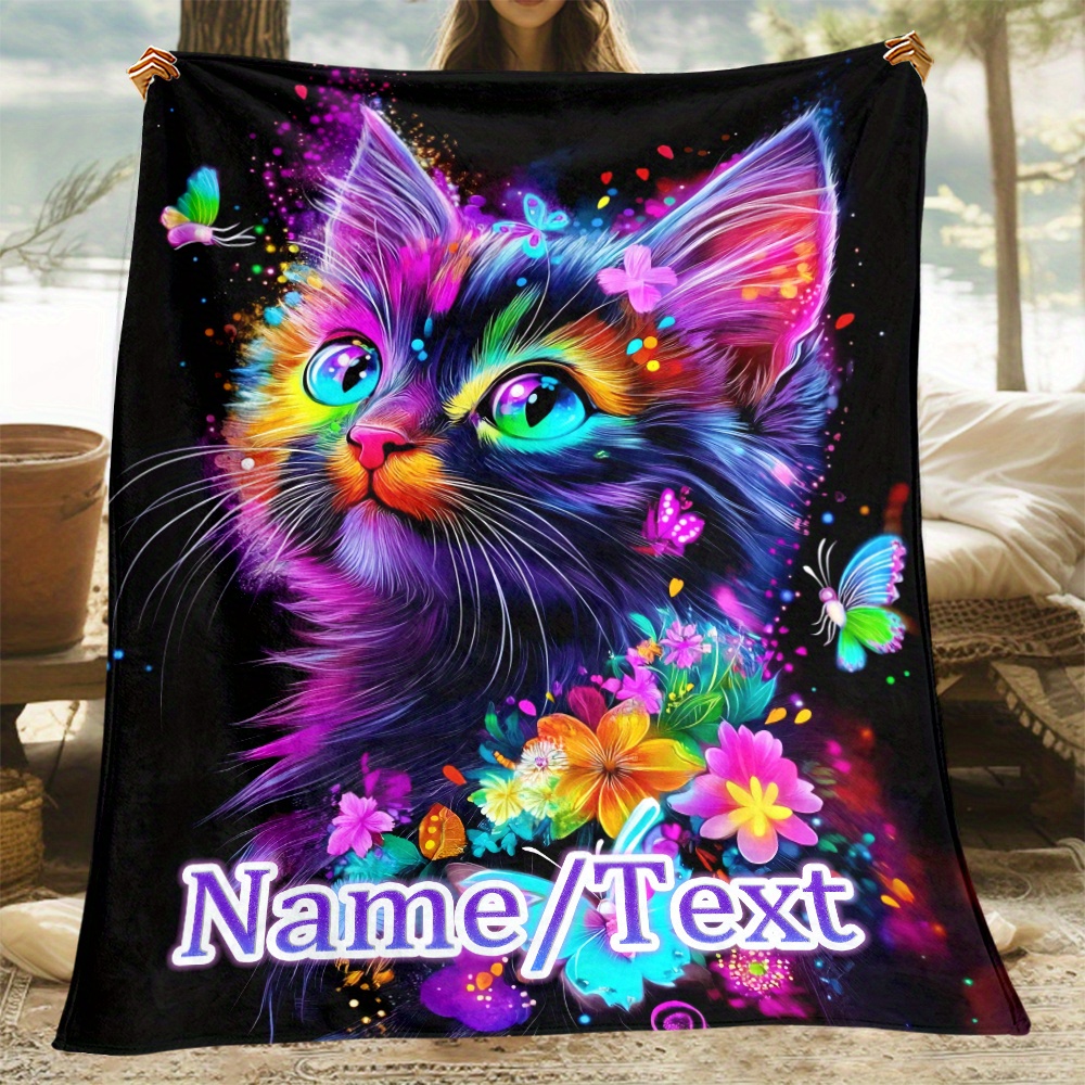 

Personalized Cat & Blanket - /, & For , Bed, , Camping & -
