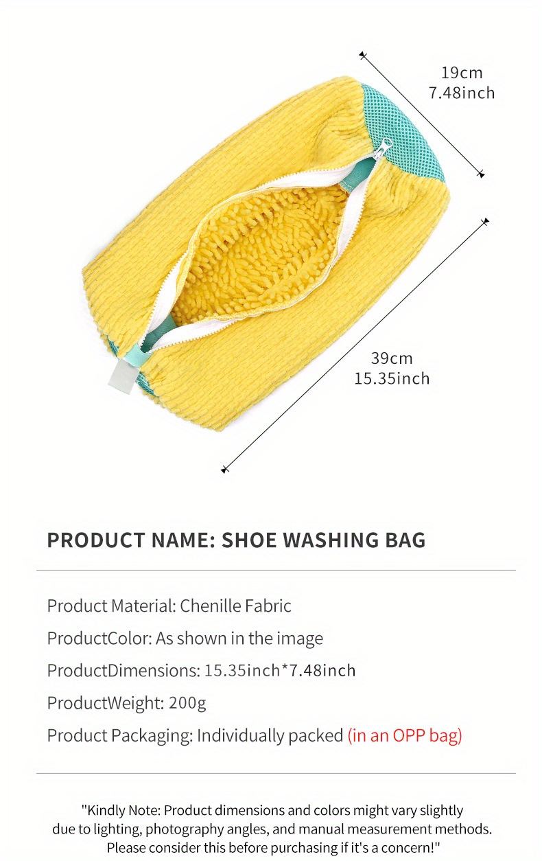 1pc premium shoe cleaning bag with soft bristle brush reusable anti deformation wash bag for sneakers sports footwear details 1