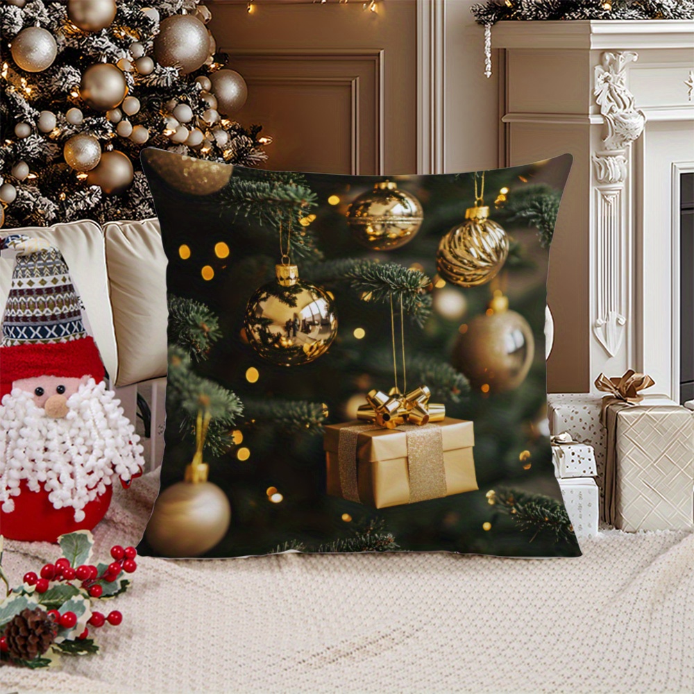 

& Christmas Pillowcase - , -sided , For Sofa & Bedroom Decor, Washable - 17.7"x17.7" Or 19.7"x19.7", No Included