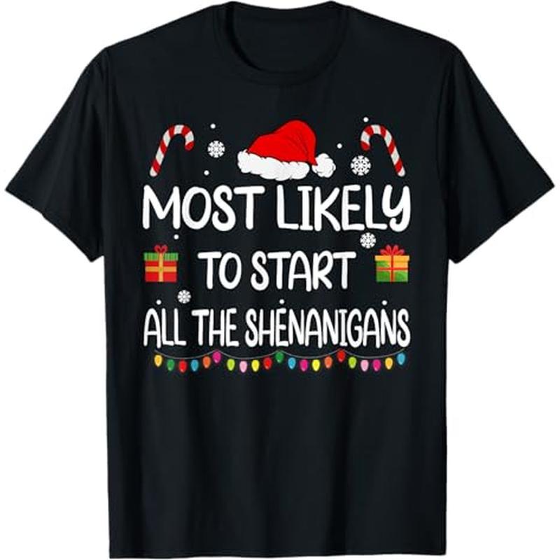 

Most To Start All The Family Christmas T-shirt, 100% Cotton, Gift For Men Women Dad Mom Friends, S-xxxl, Black