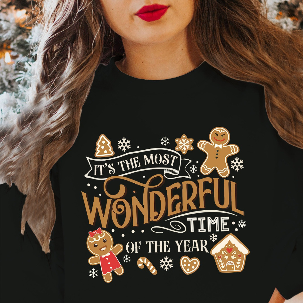 

Christmas Print Pullover Sweatshirt, Casual Long Sleeve Crew Neck Sweatshirt For Fall & Winter, Women's Clothing