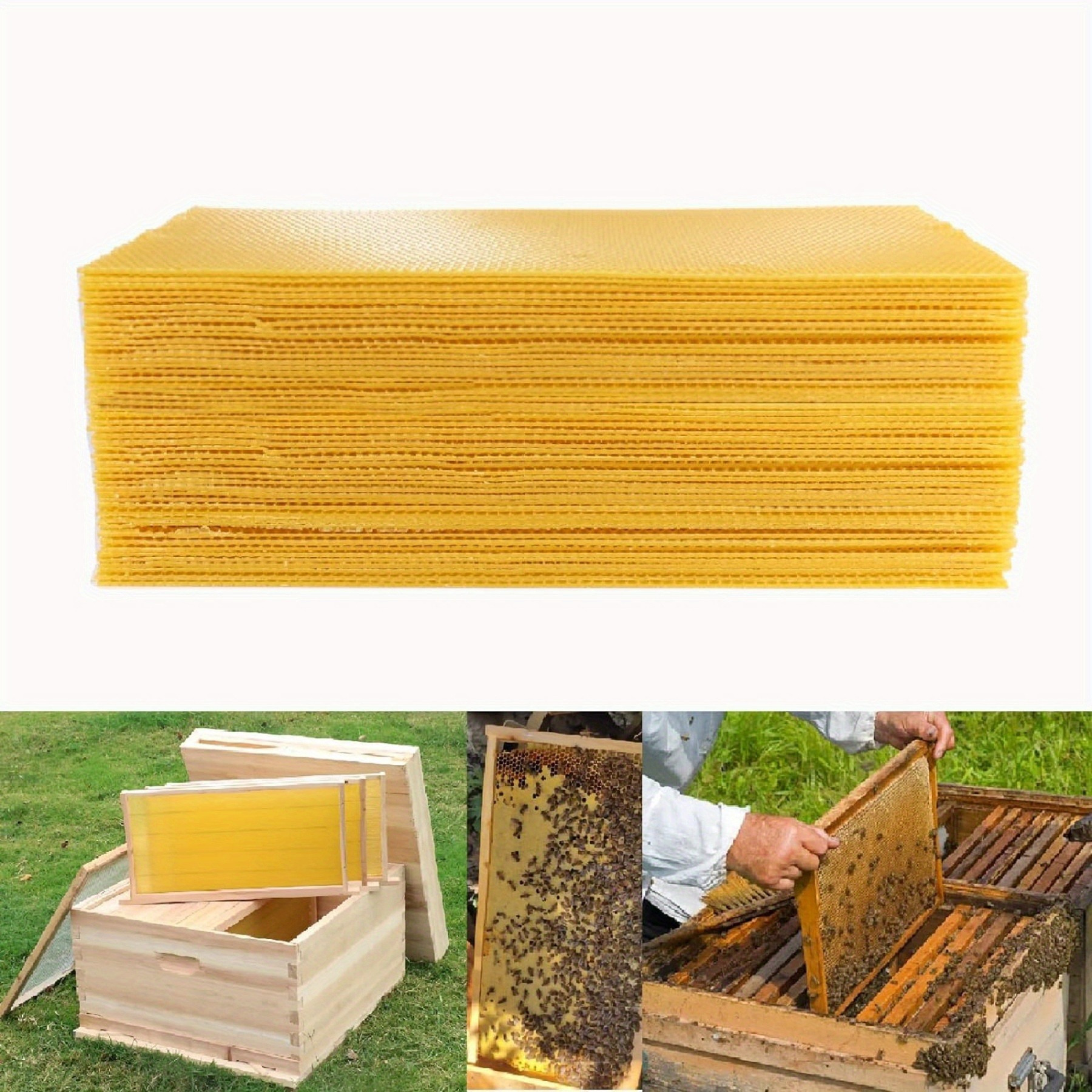 

60pcs 9" Foundation Wax Foundation Bee Foundation For Bee Beekeeping