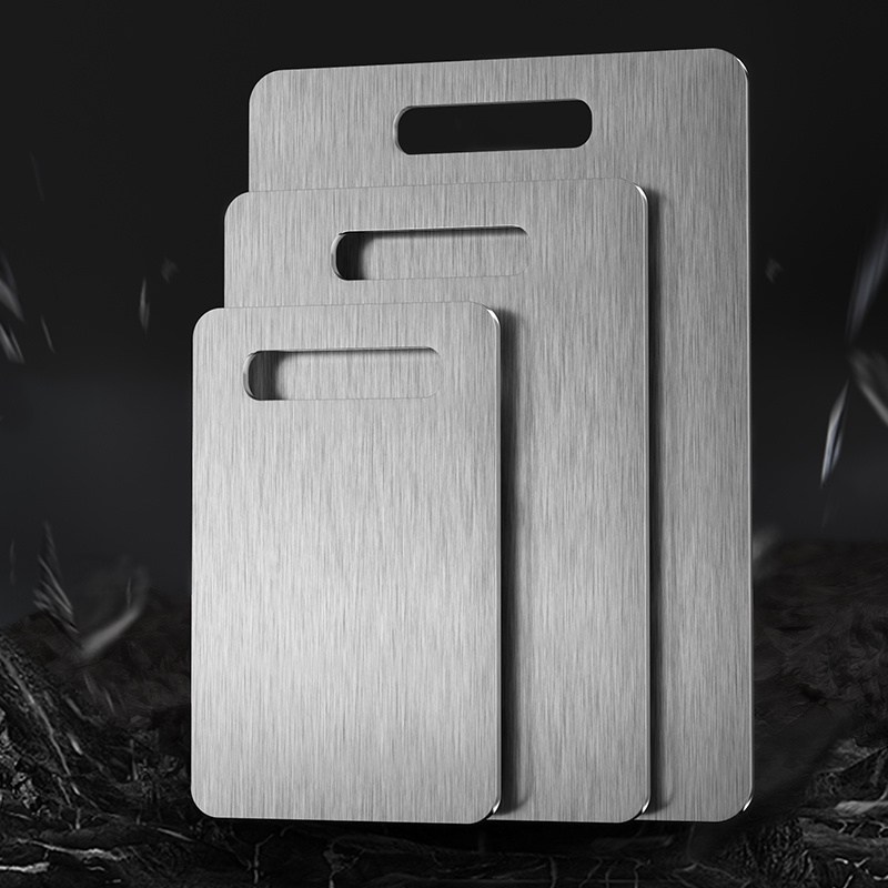

1pc Stainless Steel Double-sided Cutting Board - & Mold-resistant, Kitchen & Dining