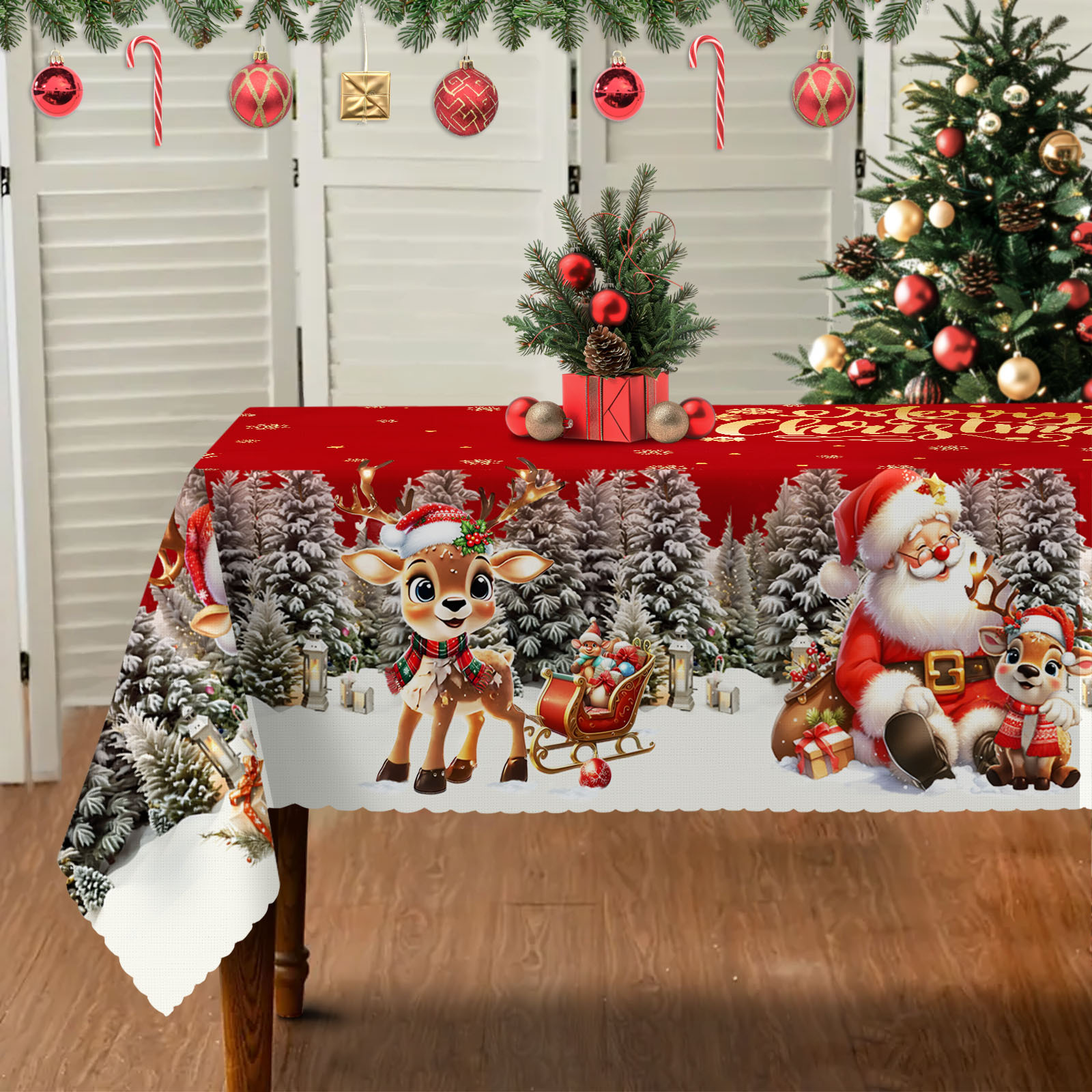 

Christmas Tablecloth - , -free & - , Snowman & - For Decor, / Parties &