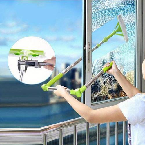 1pc of extendable telescopic brush for cleaning windows versatile plastic sponge mop designed for removing dust from high glass and floors cleaning living rooms and building