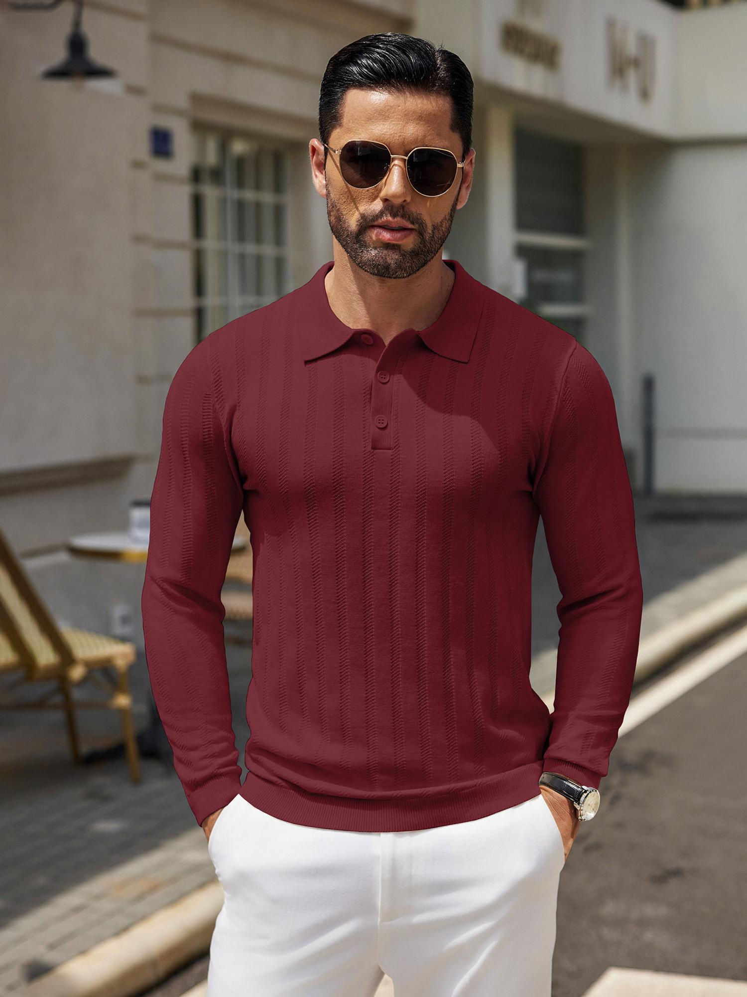 mens knit shirt casual long sleeve sweater dress - Temu
