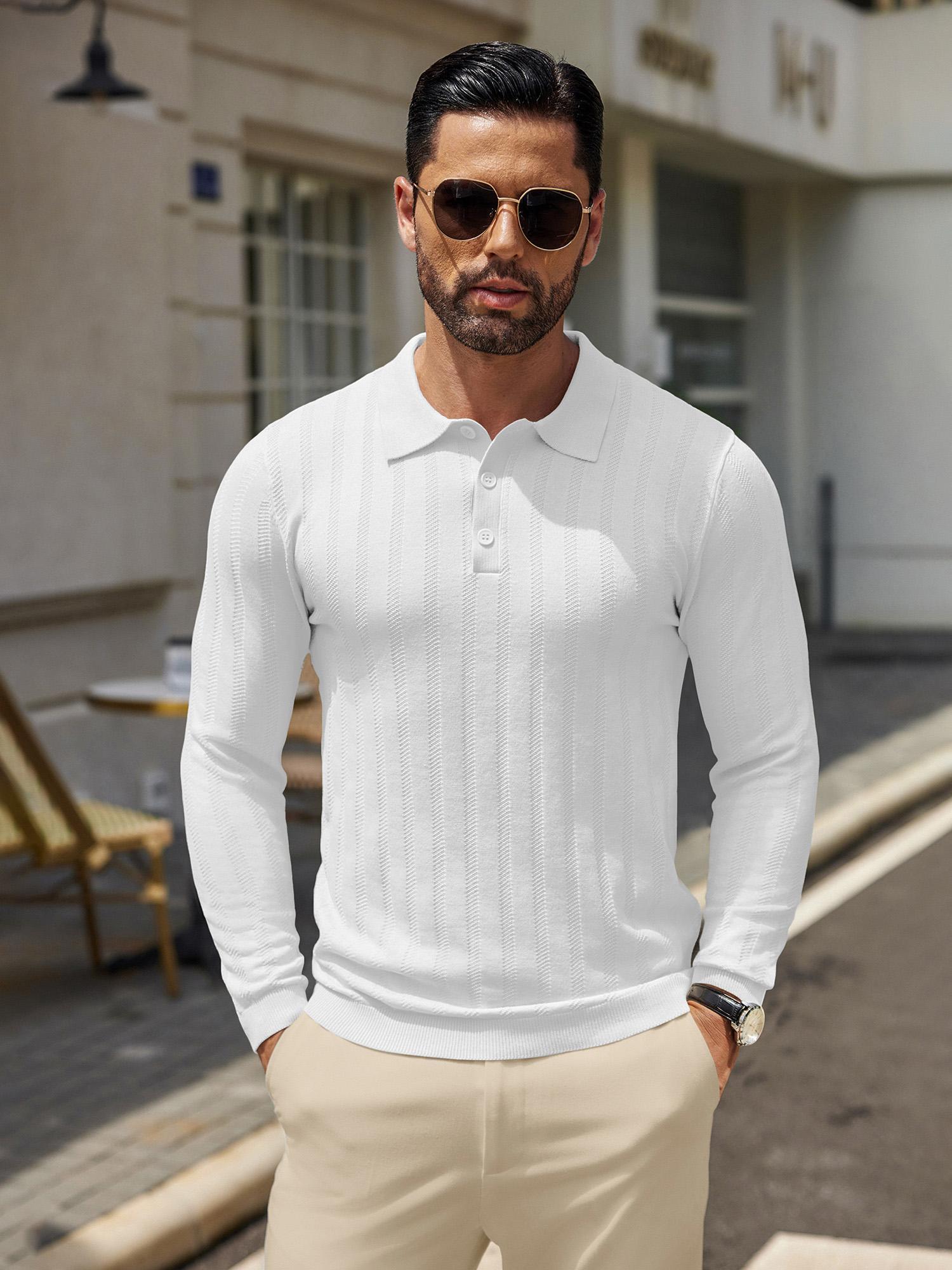 mens knit shirt casual long sleeve sweater dress - Temu