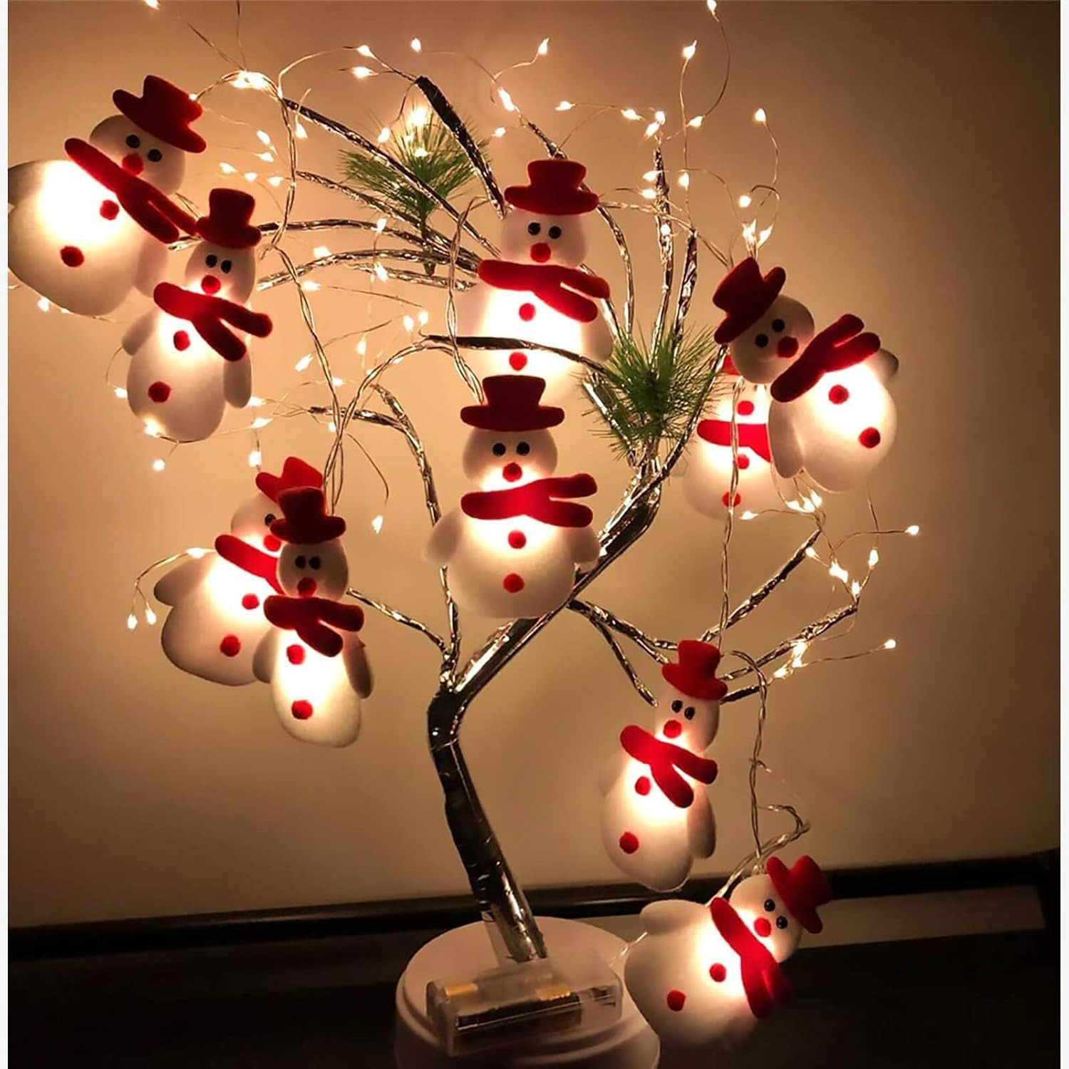 

Christmas Snowman String Lights - 10 Led 4.92ft Battery Operated, To Your Home With This Indoor Decoration