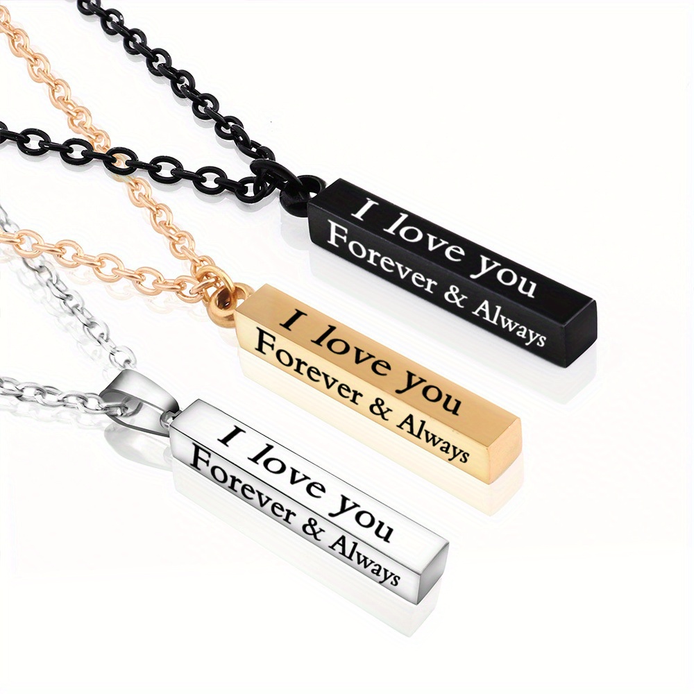 

1pc I Love You Wishing Pendant Necklace Necklace Lovers Pendant Necklace-lover Gift-new Year Gift