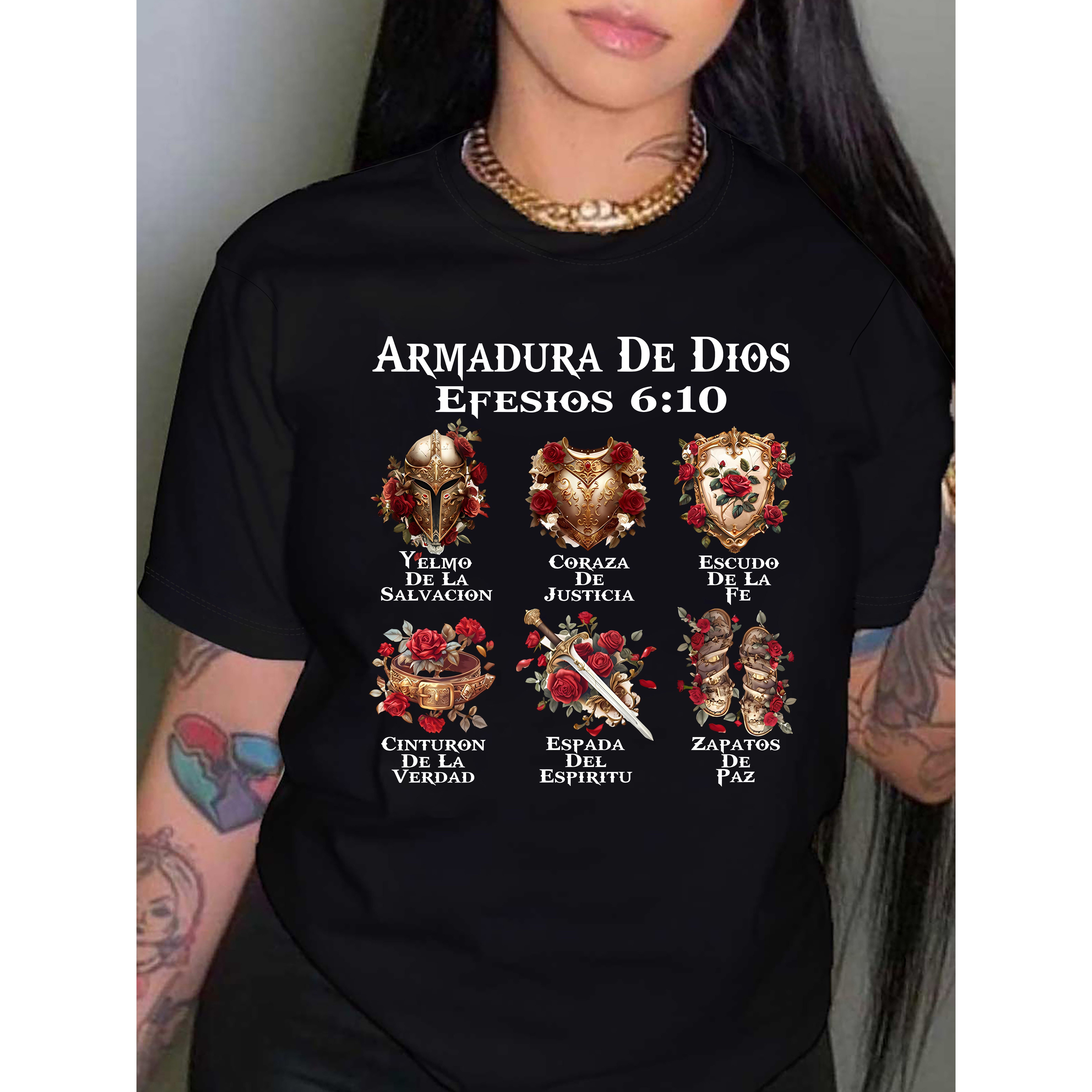 

Printed T-shirt, Spring And Summer Casual Short Sleeved Round Neck Top, 180g Pure Cotton Women's Clothing