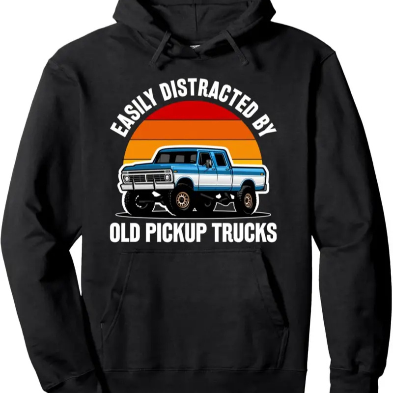 

Old Pickup Trucks Sweatshirt For Couple, Hooded Sweatshirt, Sweatshirt, Crew Neck Sweatshirt, , Breathable, Casual Hooded Sweatshirt,