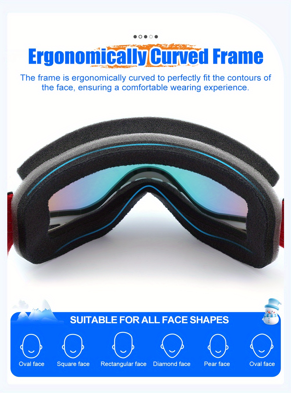 2025 Winter Children's Ski Glasses with Double-layer Lenses Suitable for Outdoor or Indoor Skiing.