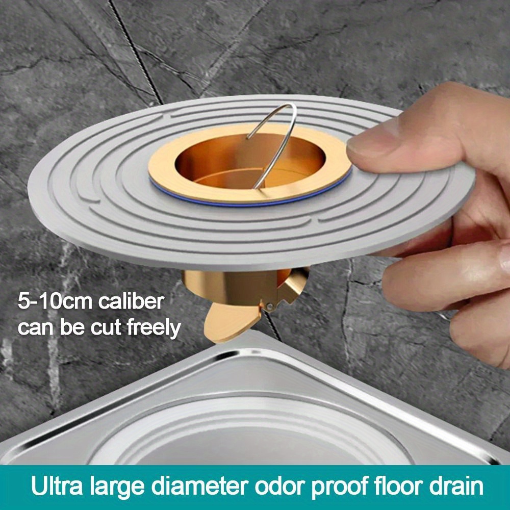 

1pc Universal Adjustable Plastic Shower Floor Drain Filter Plug, Anti-odor Quick Drainage For Bathroom, Easy Design