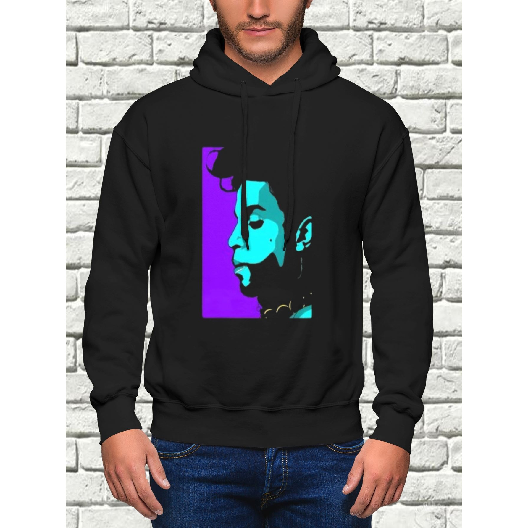 

Retro Prince Pattern Hoodie