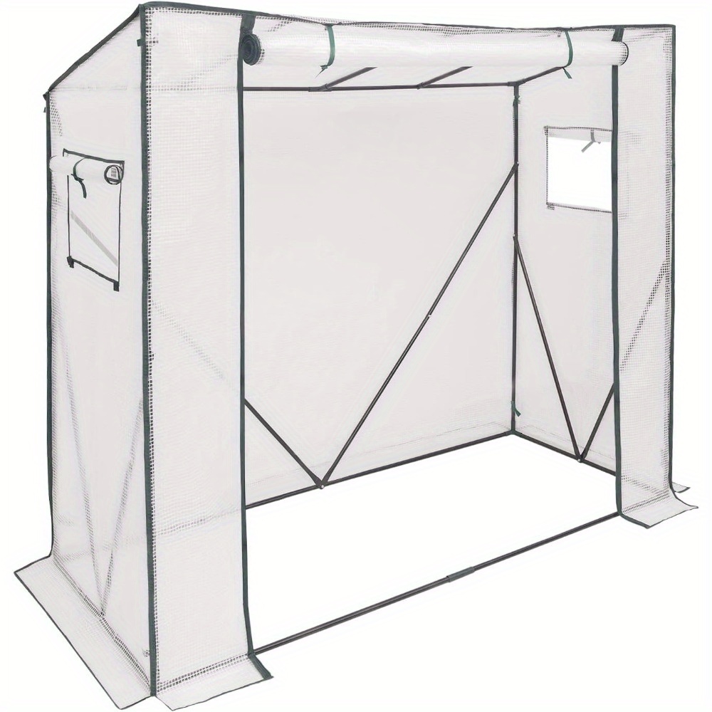 Image of 1pc Greenhouse Plant Shed, Translucent Greenhouse With Zipper, Sturdy And Durable, Waterproof And Uv-resistant, Heat Preservation And Moisture , Easy To Assemble, Suitable For Courtyard Gardens