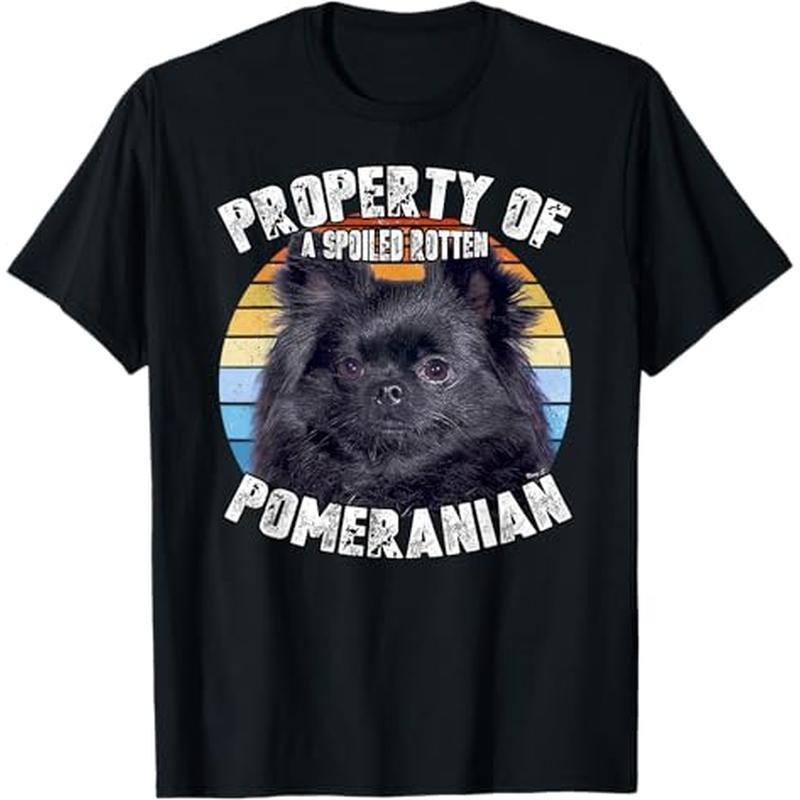 

Pomeranian Black T-shirt, 100% Cotton, Gift For Men Women Dad Mom Friends, S-xxxl, Black