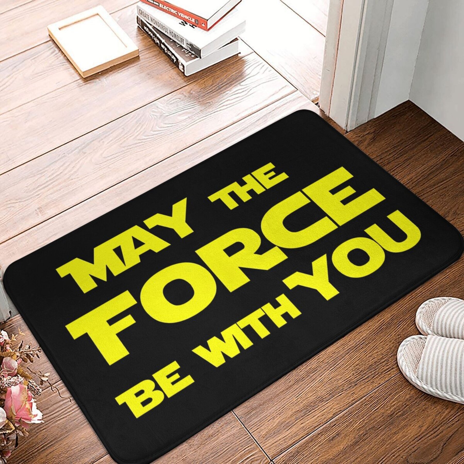 

Jit 1pcs Anti-slip Polyester Doormat - Machine Washable, Lightweight Rectangular Floor Mat, "may Be " Entrance Rug For Home Decor, Kitchen, Bathroom, Balcony