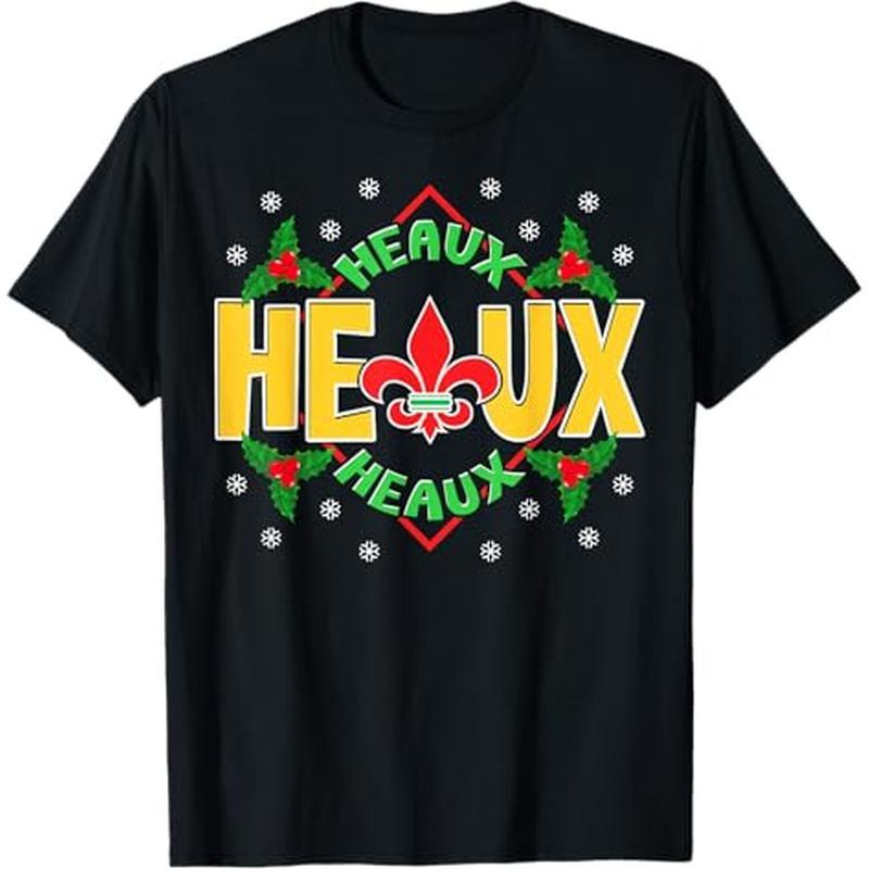 

New Orleans Christmas French T-shirt, 100% Cotton, Gift For Men Women Dad Mom Friends, S-xxxl, Black