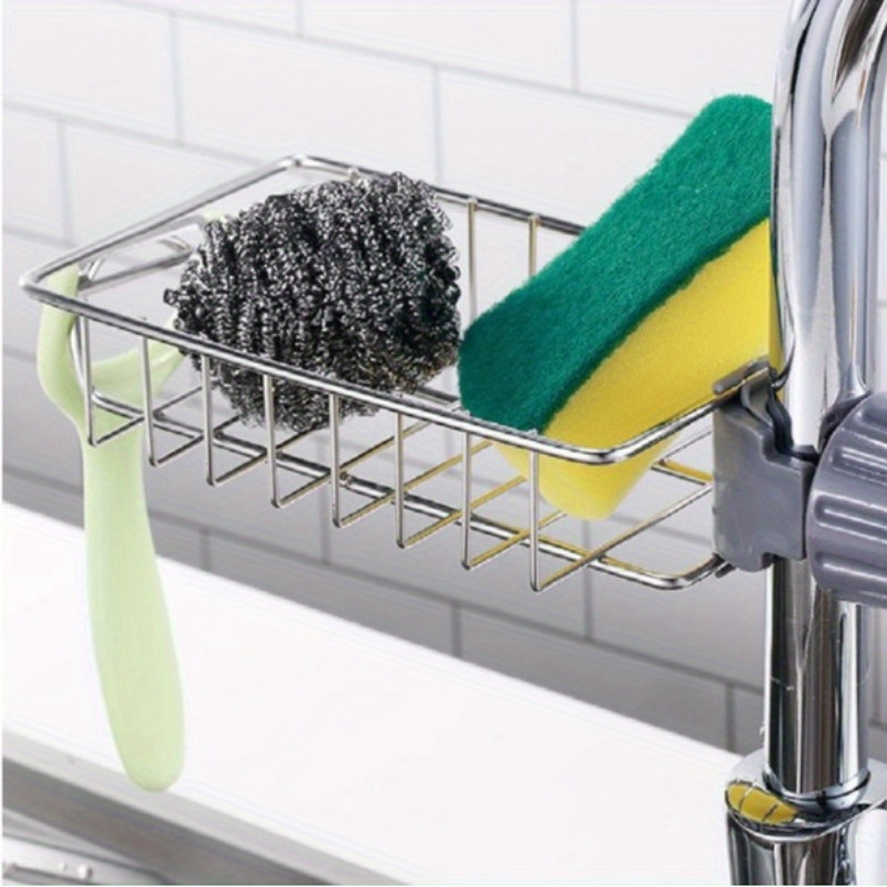 a practical organizer for your kitchen sink area designed to hold sponges cloths and other items details 5