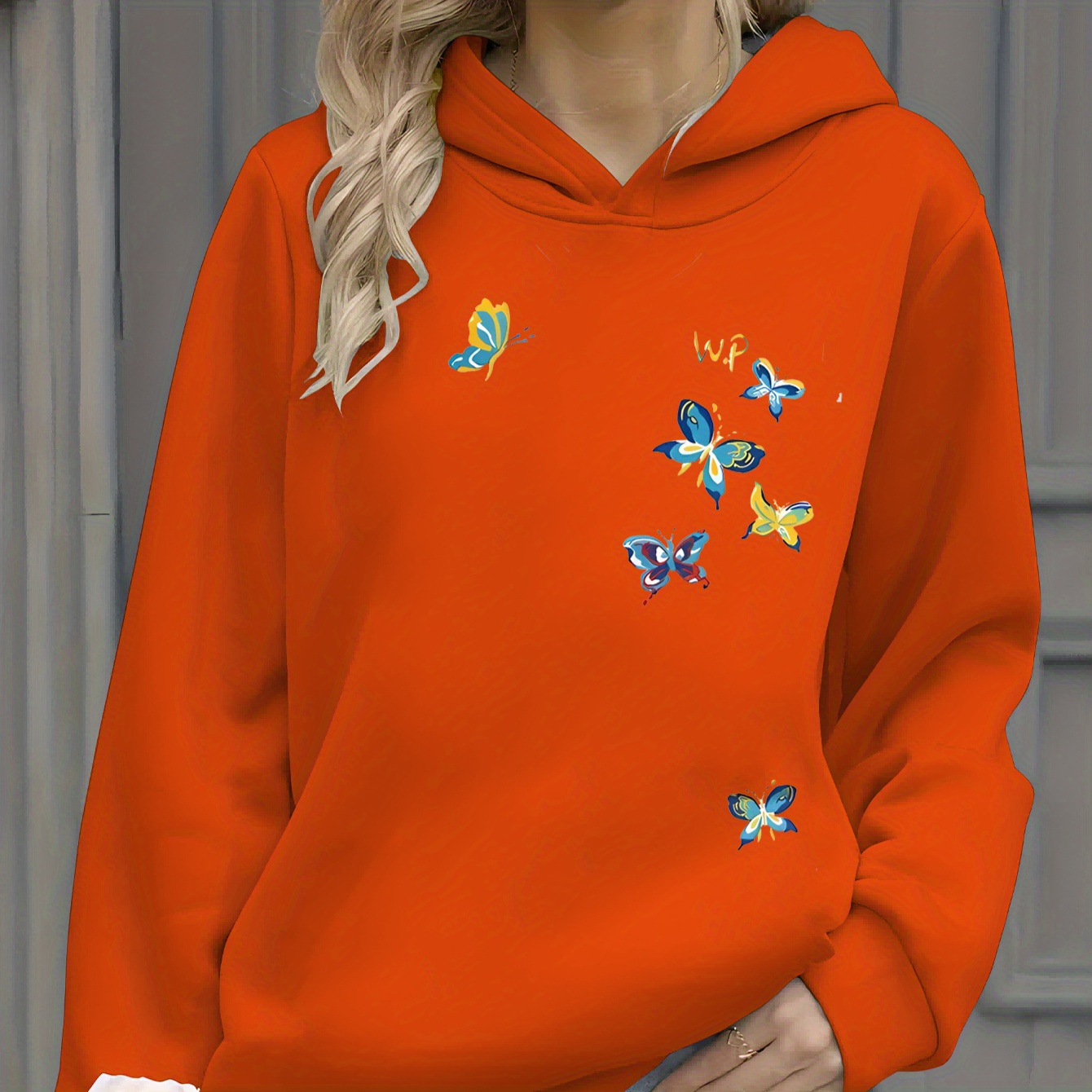 

Letter Print Drawstring Hoodie, Casual Long Sleeve Hooded Sweatshirt, Women's Clothing