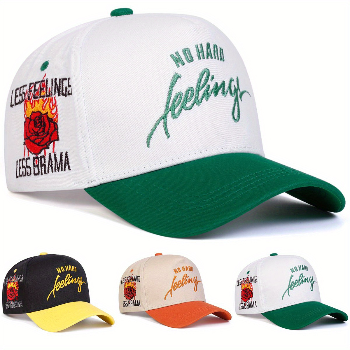 

1pc Women No Embroidered Cap, Hat,