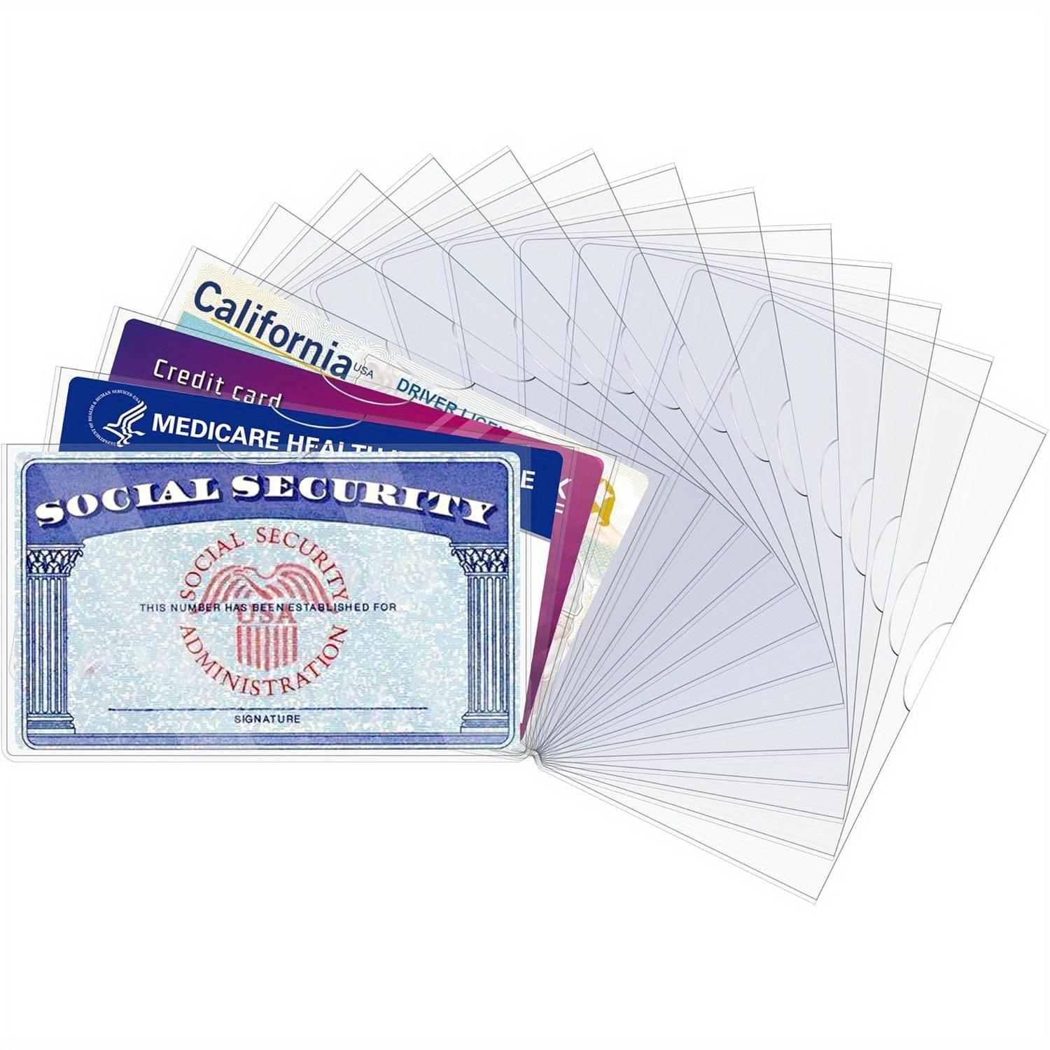 

16-piece Social Security , Transparent Pvc Soft Waterproof Medical Insurance Card Protective Cover, Credit Card, Business Card, Heavy-duty .