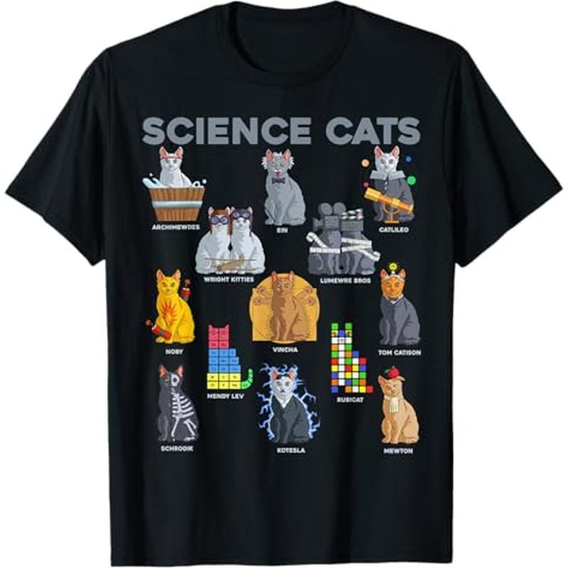 

Funny Cat Science Cute Scientist Kitty , 100% Cotton, Gift For , S-xxxl, Black