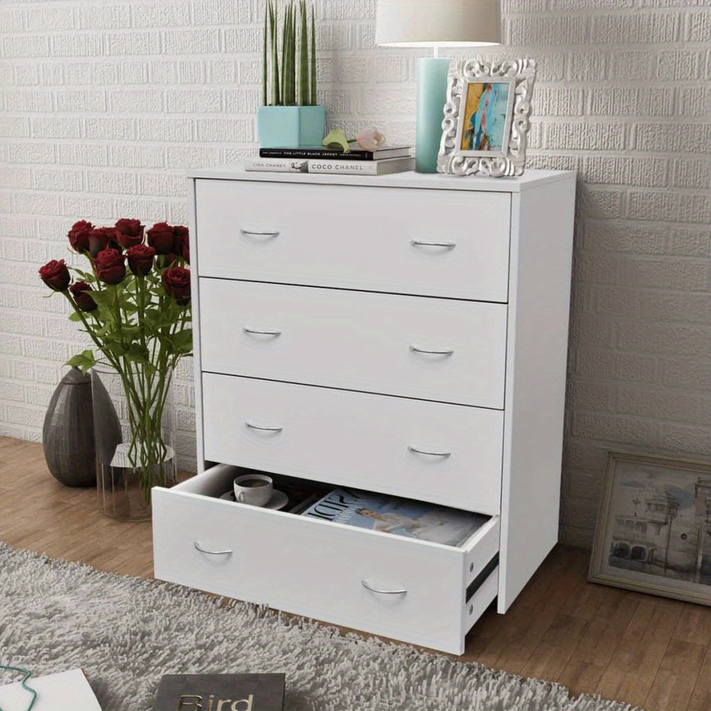 TEMU Chest Of Drawers With 4 Drawers 60x30, 5x71 Cm White