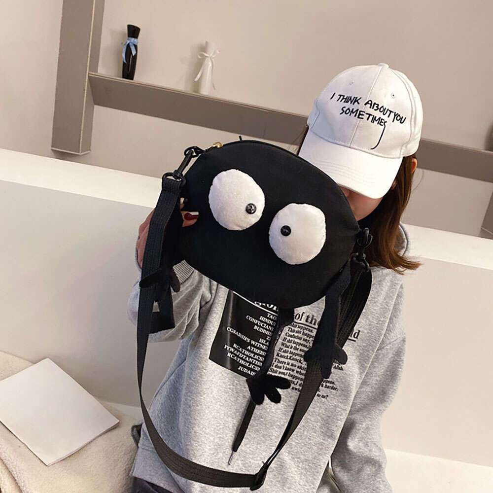 Bandolera Minimalista para Mujer con Diseño de Ojo Divertido - Correa Colorida, Bolso Ajustable para Uso Diario, Lavado a Mano/Limpieza en Seco, Accesorio Casual y Original