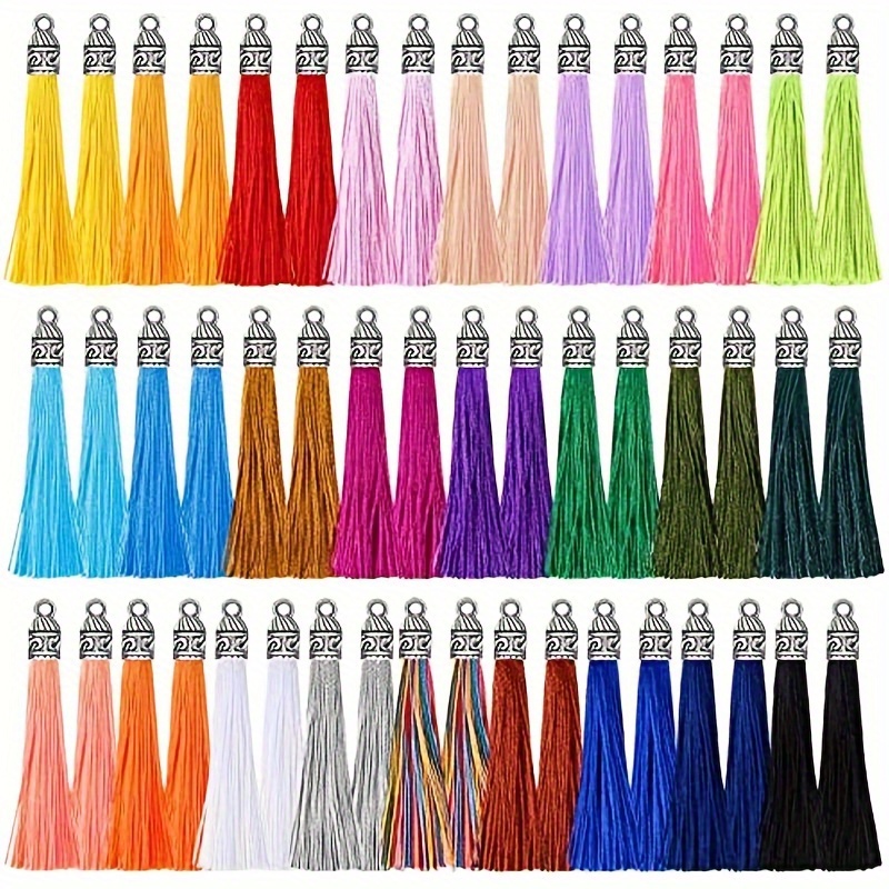 

50pcs Keychain Tassels Theme - Tassel Set For Jewelry , Diy & Christmas Decorations