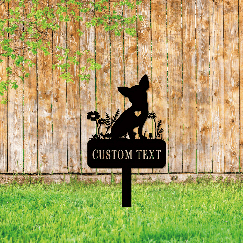 personalized   memorial garden stake   engraved     outdoor sympathy gift paw print   suitable   14 black details 6