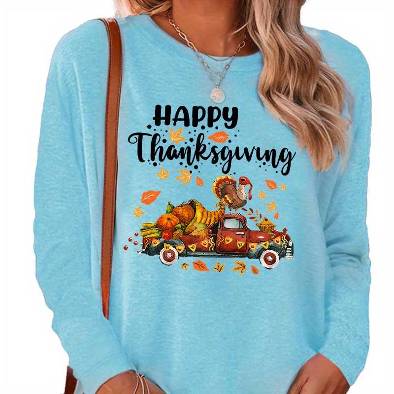 

& Turkey Car Women's Rayon - Round Long Sleeve Top For Fall/, For ,