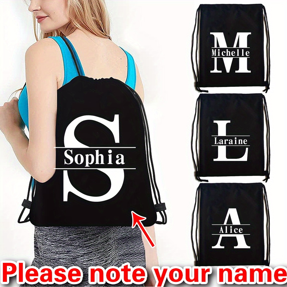 

1pc Custom Drawstring Sports Backpack, Personalized & Name Gym Bag For , School Bag & Travel Backpack Combo, Ideal For Hiking & Outdoor Activities