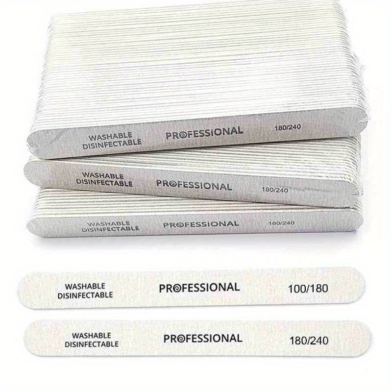 

10/25/50pcs File /180/240 Wooden Sanding Buffer Manicure Uv Gel