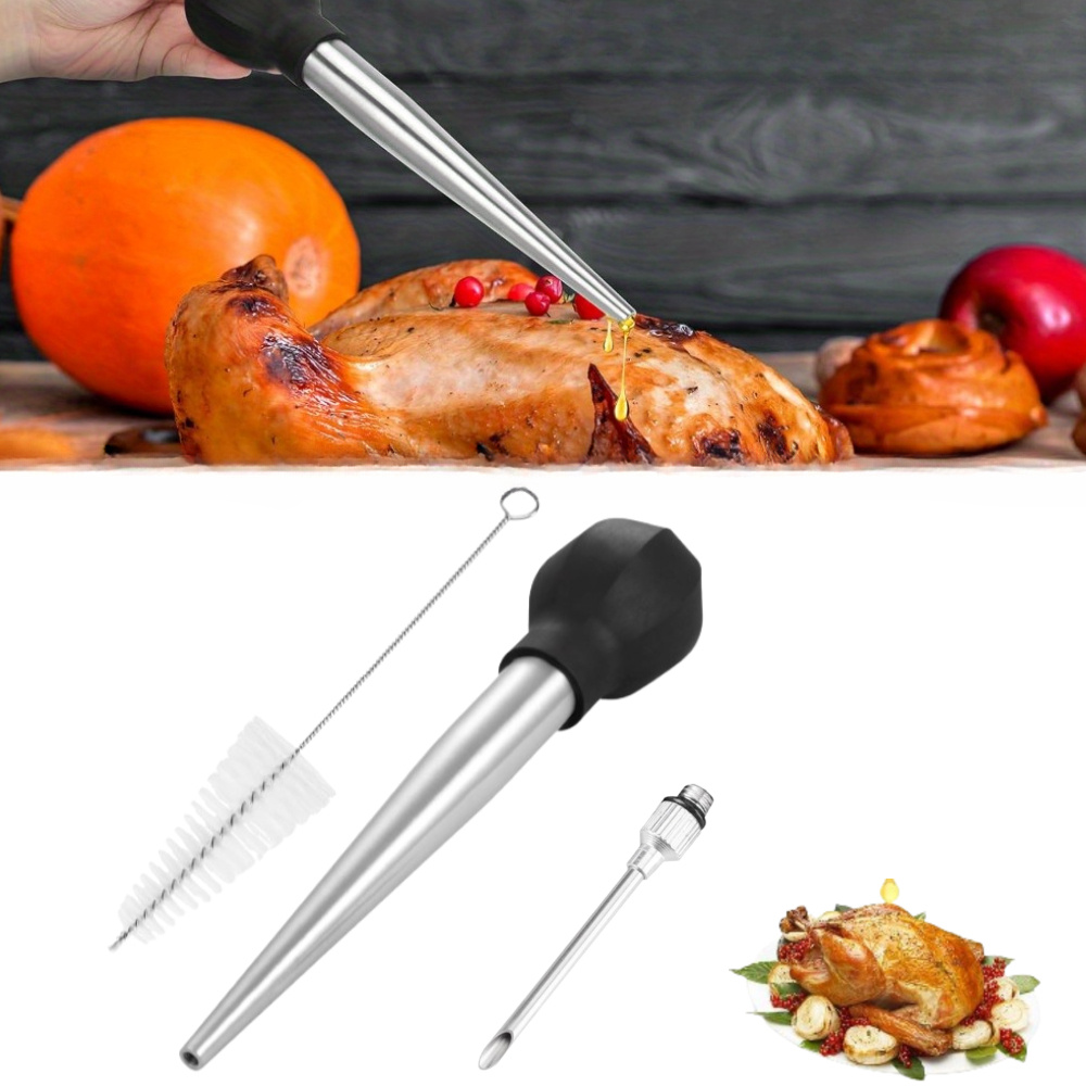 

4 Pieces Grease Brush, Pastry Brush, Basting Brush, Grill Brush, Basting Oil Brush, Kitchen Food Brush For Baking, Bbq, , Butter, Sauces, Egg Wash