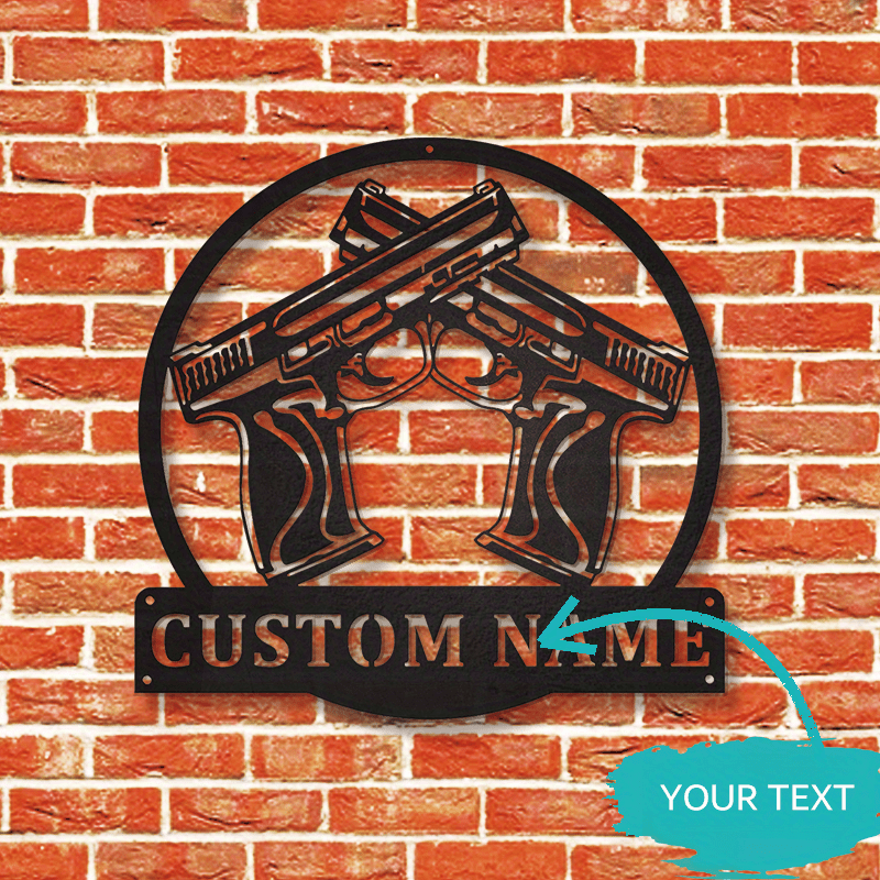 custom name gun metal   personalized black decor sign for home office details 0