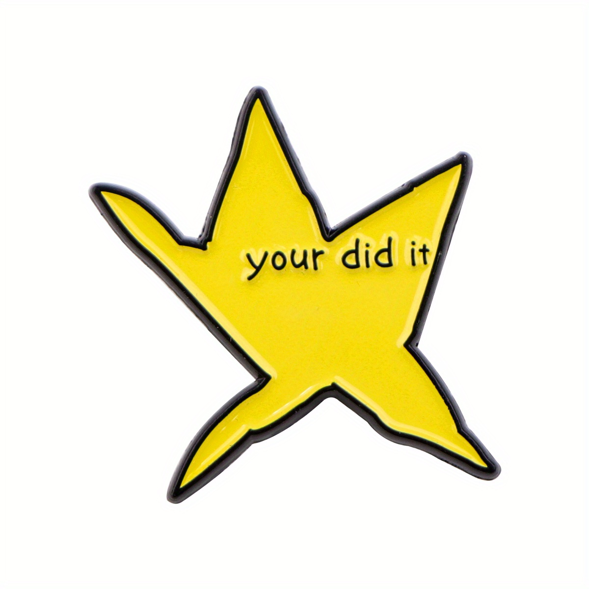 Chic Enamel Lapel Pin - Alloy, Fashion Accessory For Backpacks & Clothes, Unique Gift Idea
