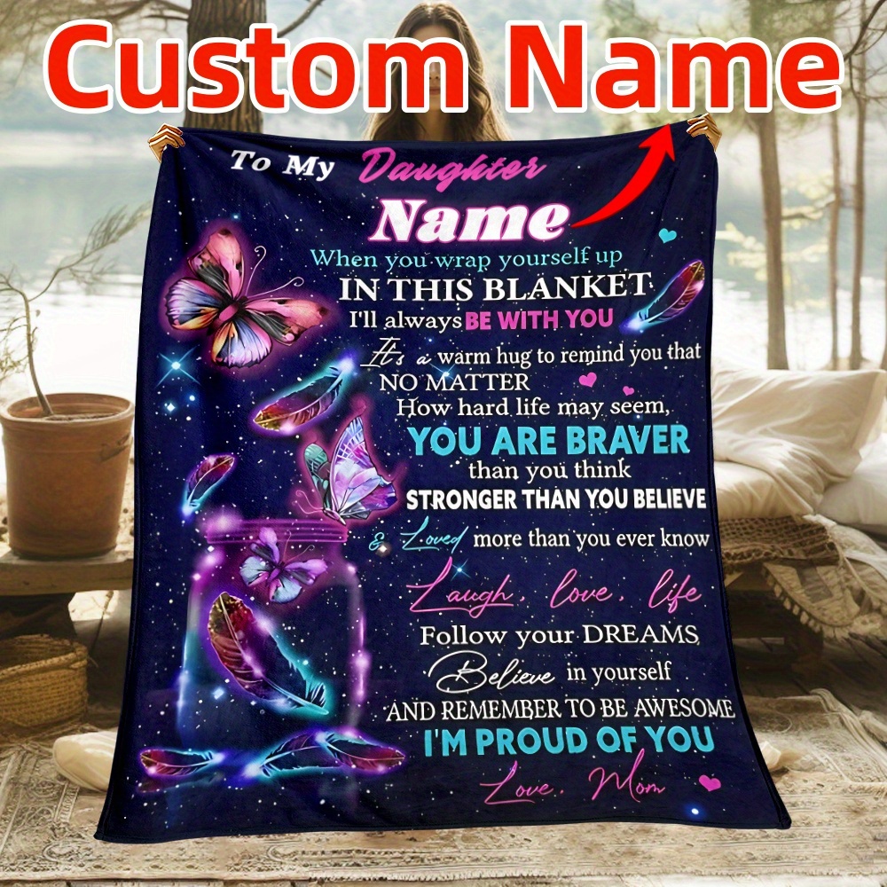 

Personalized Blanket Inspirational - , , Polyester, No Or Needed, For Sofa, , Camping, -