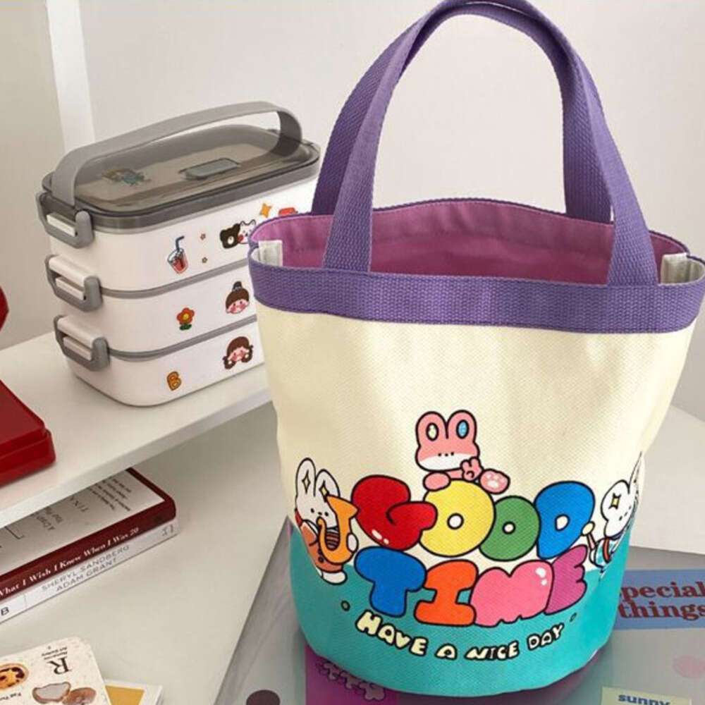 

Sac fourre-tout en toile avec imprimé graffiti pour femme - aux taches, idéal pour le déjeuner bento et l'utilisation quotidienne, lavage à ou , non refermable, matériau en nylon