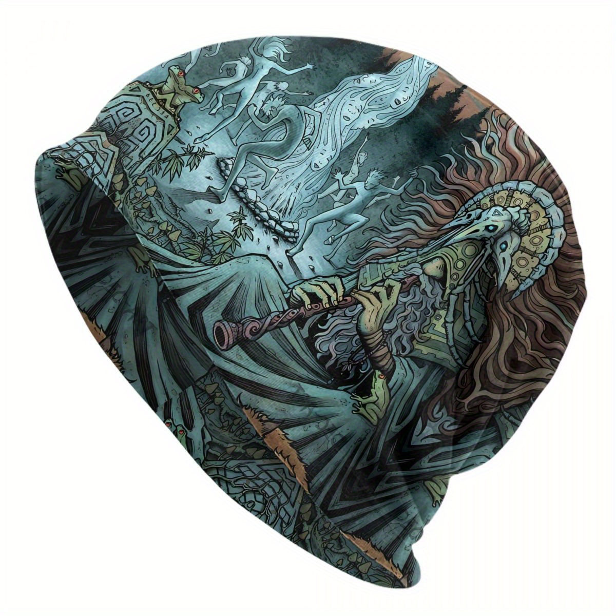 

1pc Biihudu Men' - Polyester & Skull Cap , No Hat