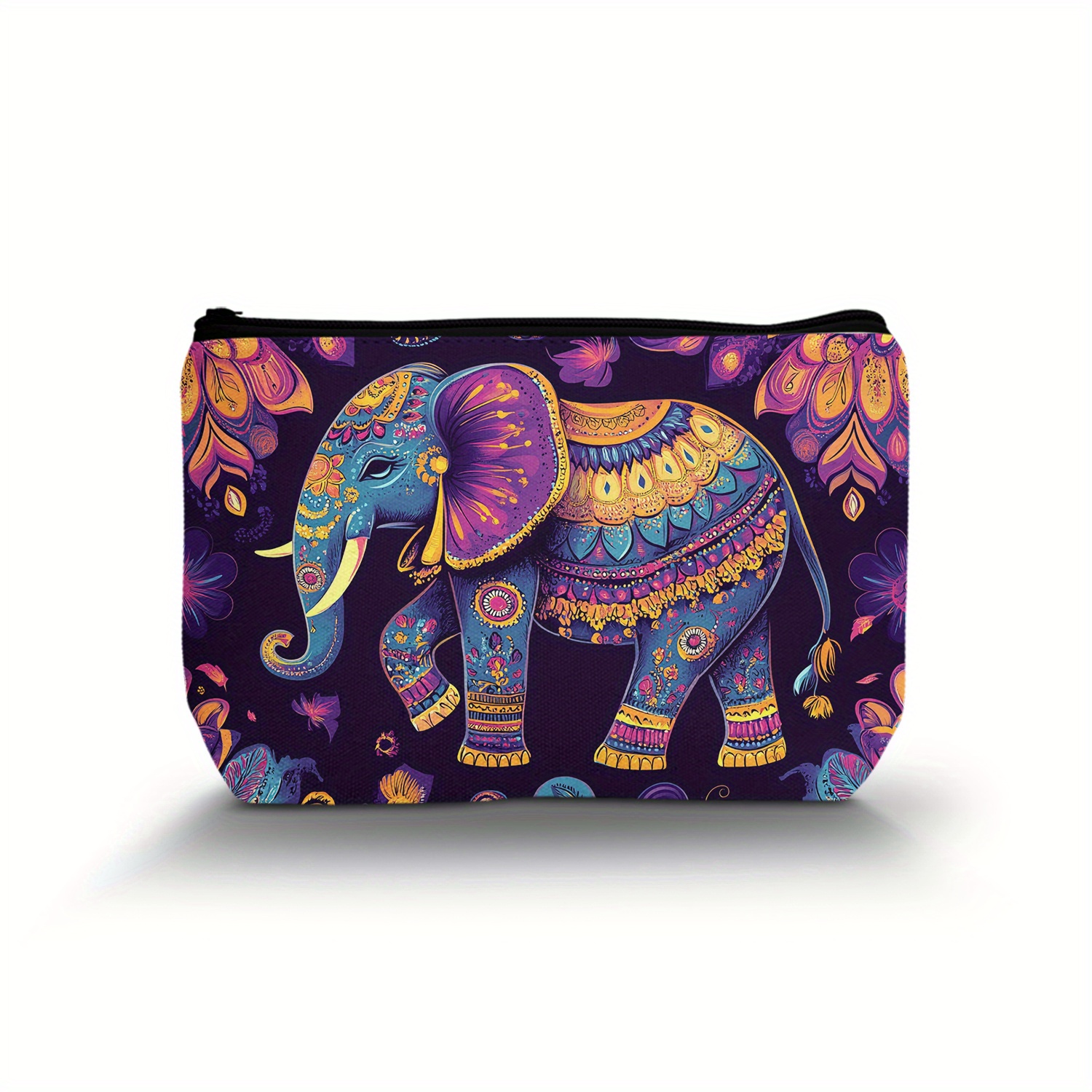 

Foldable Polyester Makeup Bag With Zipper Closure - 1pc Elephant Cosmetic Pouch, Travel Toiletry Bag, Hand Washable, , Ideal Bridesmaid, Teacher &