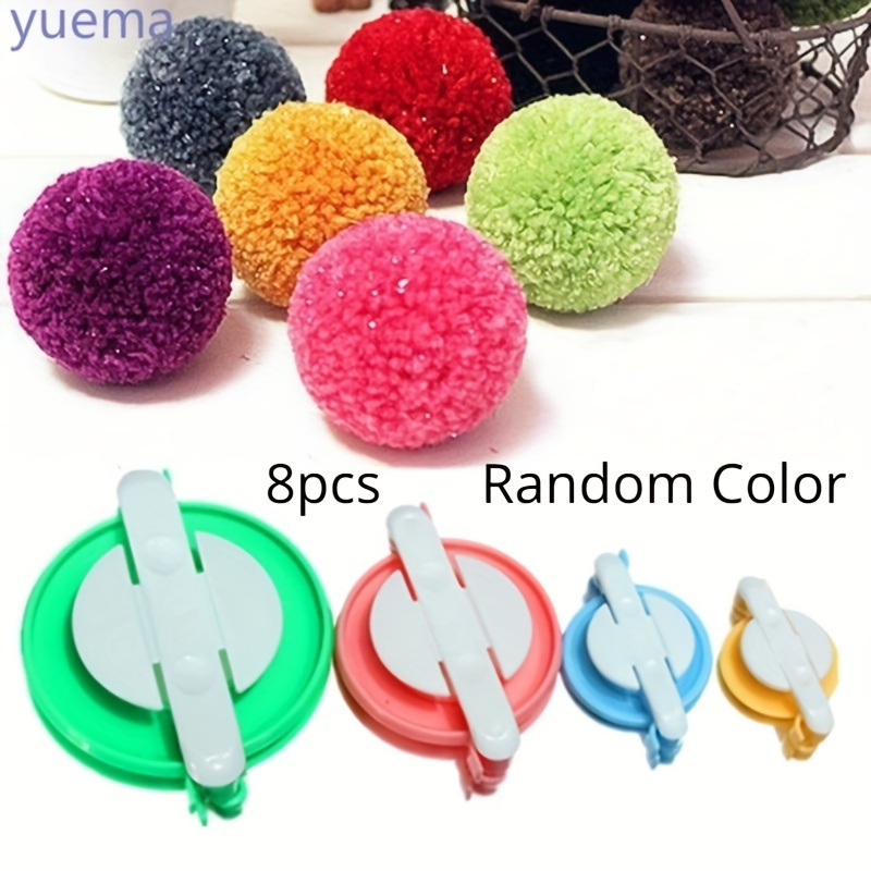 

Diy Craft Supplies Maker Knitting Tools 8pcs 4 Sizes Ball Pompom Maker Knitting Kit Random Color