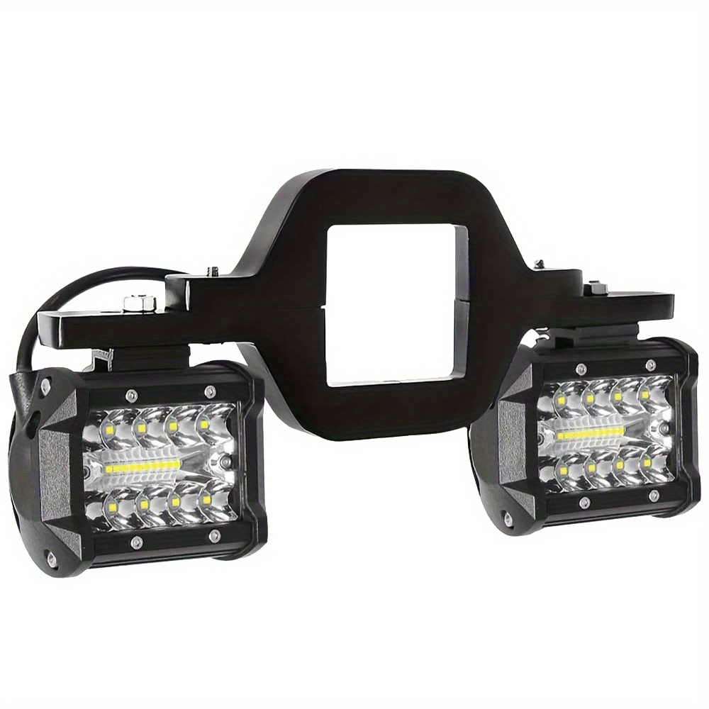2pcs 2-pack 60w Led Light Bar, 4-inch Pods With Tow Hitch Mounting Brackets For Pickup Trucks, Suvs, , Boats, Without Battery