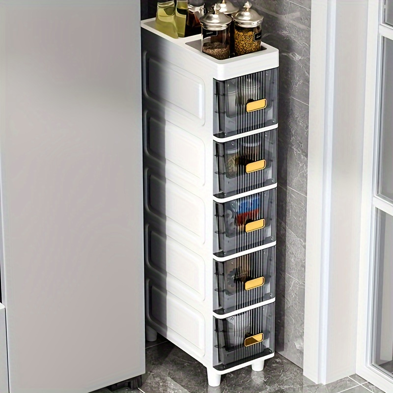 

1pc Drawers - Multifunctional Narrow Organizer For Bathroom And , Plastic , No Needed