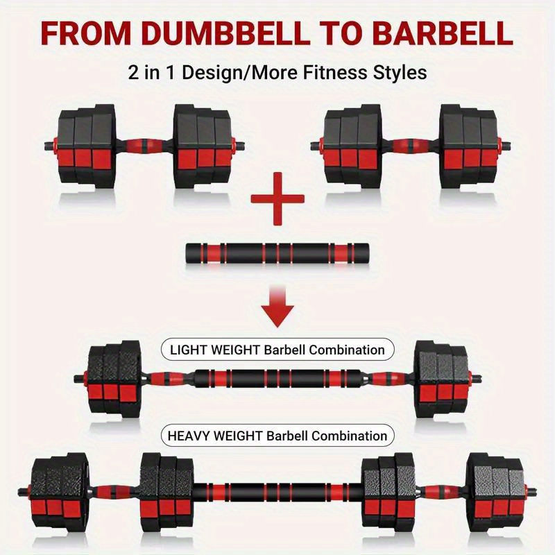 Verstelbare dumbbells met verbindingsstukken