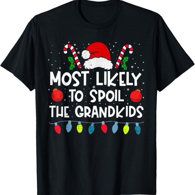 

Most To The Grandkids Christmas T-shirt For Tops Short Sleeve, Teenager Short Sleeve Tee, Tee, Birthday Gift To Teens